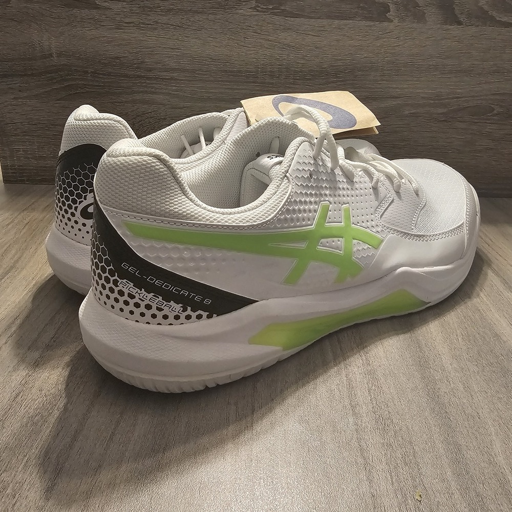 Asics Gel-Dedicate 8 White Green Pickleball‎ Tennis Shoes 1041A409 Men Sizes - Picture 2 of 11